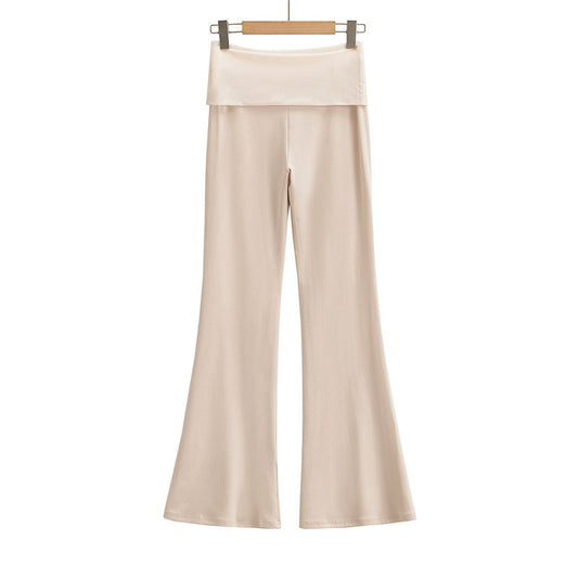 High Waist Casual Air Straight-leg Pants Slimming Straight Nude Feel Loose Wide Leg Pants